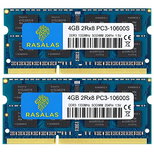 サイズ：DDR3-1333MHz SODIMM DDR3 1333MHz 8GB 4GB 2枚 PC3-10600S RAM ノートPC用 メモリ SO-DIMM Memory CL9 204Pin Non-ECC