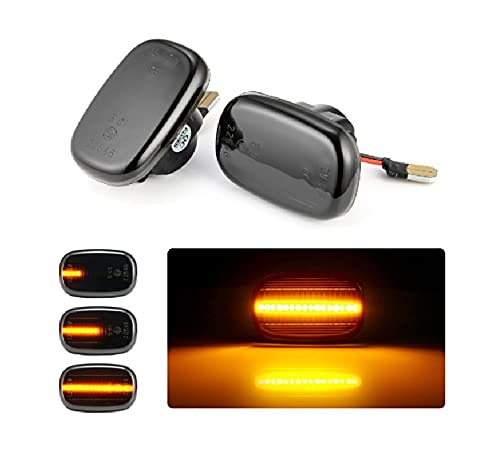 色：スモークレンズ トヨタ用 LED サイドマーカー シーケンシャルウインカー 流れるタイプ ダイナミック 高輝度LED搭載 キャンセラー内蔵 TOYOTA MR-S ZZW30 RAV4 イプサム ヴォルツ エスティマ ガ