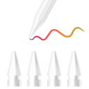 色：ホワイト GD13 交換用ペン先 GOOJODOQ Apple pencil適用替えペン先 4個入り 白ペン先 超高感度 繊細 耐摩アップルペンシル第一＆二世代代用ペン先