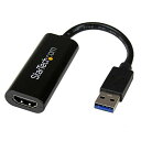 StarTech.com USB 3.0 - HDMI変換アダプタ スリムタイプ USB 3.0 A オス - HDMI メス 1920x1200/ 1080p USB32HDES