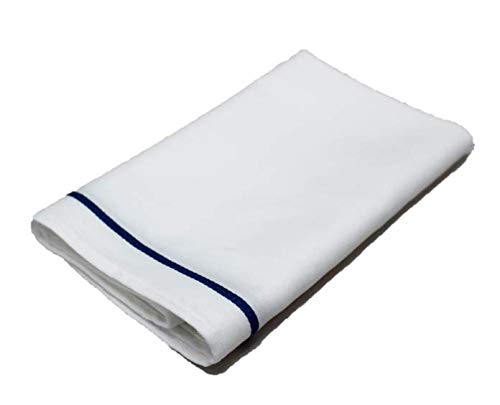 色：青線 日本製 グラスタオル 綿100％ 45*80 プロ用 業務用 (青線, 3枚)