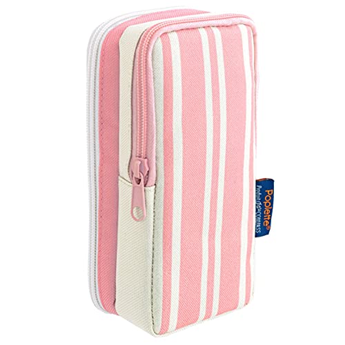 色：ST/チェリーピンク ニッケン文具 タテヨコ ペンケース Poplette ストライプ チェリーピンク PLPS-PK