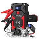 FNNEMGE ジャンプスターター電流2500A 超大容量 24800mAh 12V エンジンスターター(すべてのガソリン車/8.0Lディーゼルエンジン車)、10Wワイヤレス充電器パワーバンクお /USB QC3.0 急速充電 よび3モ