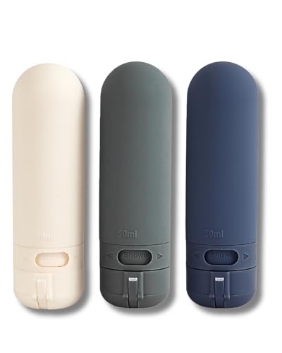 色:ホワイト&グレー UULANFA トラベルボトルトラベルセット シリコン製詰め替えボトル 携帯便利 小分けボトル漏れ防止 出張用 旅行用 シャンプーボトル ...