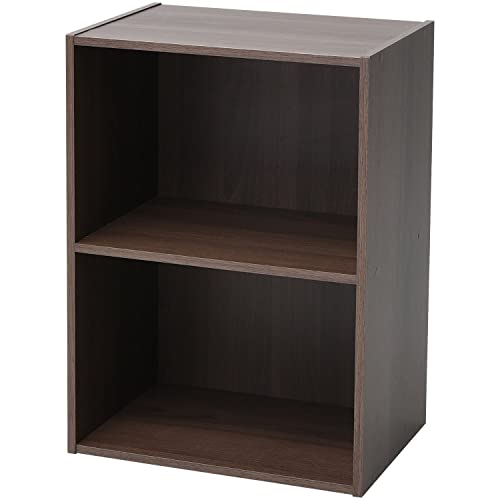 色：ウォルナット [山善] カラーボックス 2段 全体耐荷重75* 幅42*奥行29*高さ59cm 組立品 ウォルナット GCB-2(WL)