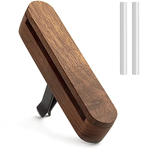 アロマディフューザー 車用 クリップ 天然ウッド使用 車 芳香剤 容器 アロマストーン ティンバーカーディフューザー