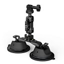 SmallRig 吸盤式カメラマウント 車載用 アクションカメラ用 撮影用 Gopro対応 DJIのOsmo Action/Pocket2対応、Insta360対応 軽量カメラ ZV-1、G7Xシリーズなどに適用 スマホ対応 吸盤式カメラスタンド フ