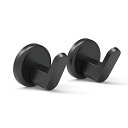 サイズ:42mm THCMAG磁気フックハンギング用品用ヘビーデューティグリルホームキッチン冷蔵庫用キーコート、42mm,黒色 2個セット