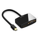 色：ブラック UGREEN 4K 2K Mini Displayport 変換アダプタ Mini DP to HDMI VGA 変換 MacBook Pro 対応