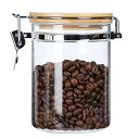 サイズ:800ML KKC キャニスター ガラスびん コーヒー豆 保存 容器250g 密閉容器 ガラス お茶 砂糖 珈琲 コーヒーまめ 豆 保存容器 製の蓋 密封 気密容器 800ML(3)