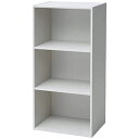 色:ホワイトウォッシュ 山善 カラーボックス 幅42*奥行29*高さ88.5cm 3段 組立品 ホワイト 木目調 GCB-3(JW)
