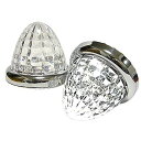 色:ホワイト 24V LED マーカーランプ サイドマーカー メッキリング トラック用品 2個セット (ホワイト)