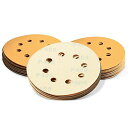 SPEEDWOX サンディングペーパー サンドペーパー 50枚 粒度 #400 穴あり マジック式 紙やすり φ125mm セット 研磨 サンダー用 丸型 ディスク エアーサンダー丸パッド 木工用 吸じんランダムアクシ