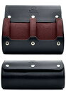 色:Jade Black 2-watch case 男性用腕時計ケース - 腕時計ロールトラベルケース - 収納オーガナイザーとディスプレイ - Mirage ...