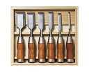 サイズ:6本組 角利(KAKURI) 鍛流のみ(Wood Chisel) 6本組