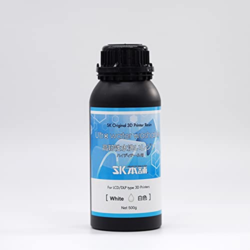 SK本舗 高靭性水洗いレジン 3Dプリンター用(1000g, 白色)_SK02UWL