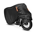 色:ブラック サイズ:8L-285*110*155cm バイクカバー 大型 8L 厚手 防水 防塵 オックス300D ハーレー BMW ゴールドウィング裏地 完...