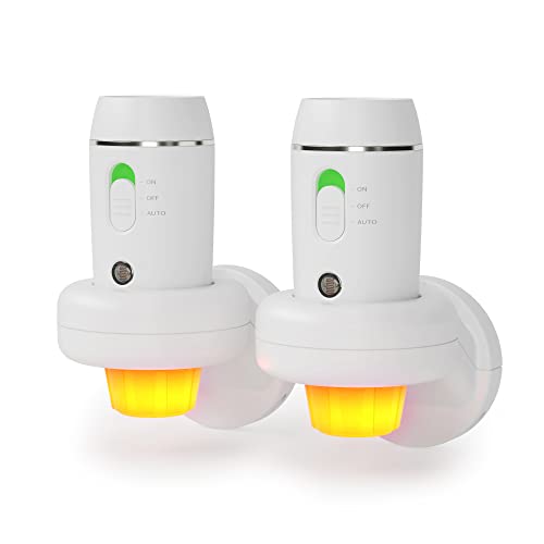 色：2PK(L100) 緊急LED懐中電灯、3-in-1充電式停電ライト、家庭用多機能ポータブル自動ハンドヘルドライト、緊急事態用照明センサー常夜灯、2パック