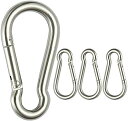 サイズ:8cm 4セット RSBELL カラビナ ステンレス スプリングフック カラビナ セット(8cm 4セット)