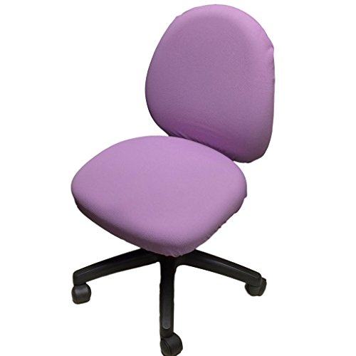 色：04、バイオレット (DauStage) オフィスチェアカバー 椅子カバー チェアカバー 伸縮素材 選べる 5色 マイクロファイバークロス付き (04、バイオレット)