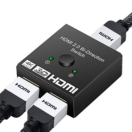 HDMI 切替器 1080P/2K/4K HDMI分配器/セレクター 2入力1出力 電源不要 3D視覚効果抜群 HDTV/Blu-Ray pl..