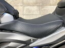 国産品 高級エンボス生地 カスタムシートカバー（フロント側）YZF-R25(G401E) MT-25 MT-03 ディンプルブラック (ホワイトステッチ)