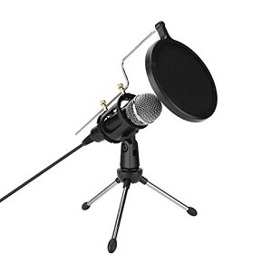 コンデンサーマイクマイク ラップトップコンピューター用 オンライン音声マイクロフォン 大音量 フレキシブル 集音 卓上マイク 無指向性 ミニUSBマイクロフォン安売り