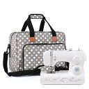 色:グレードット サイズ:タイプ1:ポータブルミシン用トートバッグ Luxja ミシン用トートバッグ 裁縫アクセサリ収納可能 クッション性 ポータブル グレードット