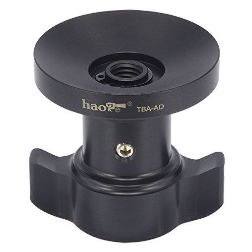 Haoge tba-ad Short Threadedノブ流体ヘッドボウルアダプタ Manfrotto Tripod Video Fluid Head Bowl Adapter MVH500A MVH502A 504HD 526 509HD 519