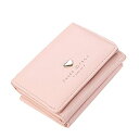 Kingsie レディースミニ財布 がま口 三つ折り短財布 ウォレット コンパクト 可愛い ハート カードいれ 小銭入れ プレゼント