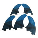 色:ブルー サーフボードフィン FCS フィン M G5&GLサイズ 5枚セット サーフィ surfboard fin