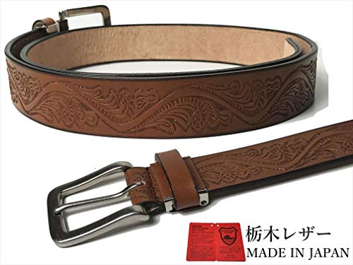 色：ダークブラウン サイズ：サイズM：約100cm WING LEATHER 栃木レザーベルト 黒色 濃茶色 本革 牛革 メンズ 国産 クラフト カジュアル 35mm W004