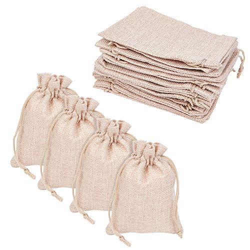 色:砂色 サイズ:100枚 14x10cm PandaHall 和風 巾着袋 13.5x9.5cm ラッピング袋 ギフトラッピング ジュエリーポーチ 100枚 ...