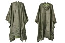 ミリタリー ナイロンポンチョ レインコート 雨具 カッパ 合羽 オリーブドラブ OD 緑