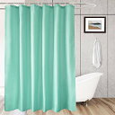 色:ライトグリーン サイズ:120×150cm AooHome シャワーカーテン 150cm丈 防カビ 防水 ユニットバス お風呂カーテン 軽量 速乾 ホテル 高級 無地 バス用品 リング付き ライトグリーン 120x150cm