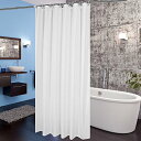 色:ホワイト サイズ:150×180cm AooHome シャワーカーテン 巾150cm 防カビ 防水 ユニットバス お風呂カーテン 軽量 速乾 間仕切り ポリエステル製 ホテル 高級 無地 白 バス用品 リング付き 150x180