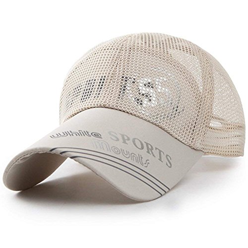色：ベージュ ハンエイスアイス メッシュ キャップ 速乾 軽薄 帽子 通気性抜群 野球帽 釣り アウトドア..