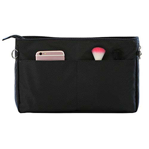 色：ブラック サイズ：XL(横33cm 縦20cm 幅9-13cm) APSOONSELL 拡張可能 バックインバック メンズ レディース Organizer Bag in Bag バッグインバッグ 軽量 仕切り 人気 インナーバッグ 小さめ 大きめ