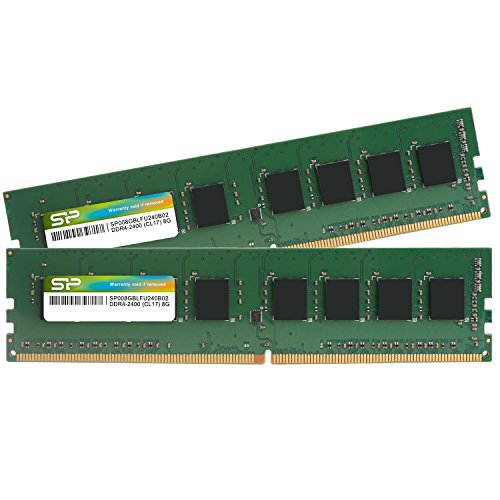 サイズ：8GBx2枚 シリコンパワー デスクトップPC用メモリ DDR4-2400(PC4-19200) 8GB*2枚 288Pin 1.2V CL17 SP016GBLFU240B22