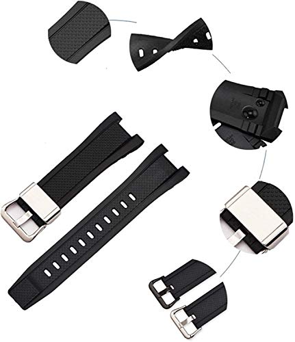 色：カモフラージュネイビー カシオ CASIO用 GST-W300 / GST-S300 / GST-W310 / GST-W330 / GST-W100用 バンド 交換バンド ベルト シリコン製 Sooyeeh ストラップ 交換用ベルト 柔らかい スポーツ 耐衝撃 防汗