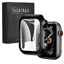 サイズ: 45mm series7 カラー: ブラック Apple Watch 用 ケース series7 45mm YOFITAR アップルウォッチ保護45mm カバー ガラスフィルム 一体型 PC素材 全面保護 超薄型 装着簡単(2)