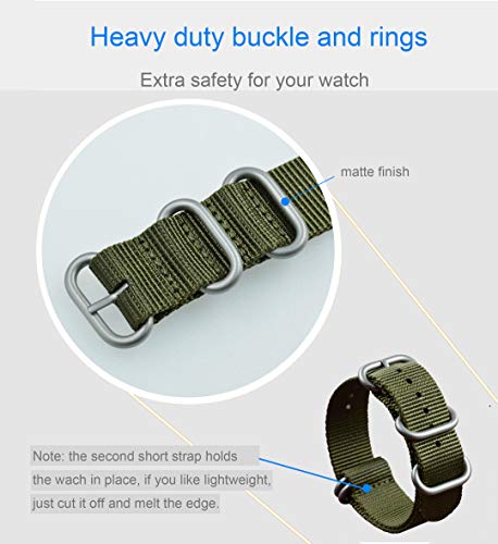 色：グリーン サイズ：25mm-手首(16.5cm-22.8cm) 男性用の時計バンドストラップ交換