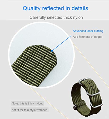 色：グリーン サイズ：25mm-手首(16.5cm-22.8cm) 男性用の時計バンドストラップ交換
