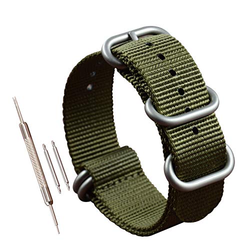 色：グリーン サイズ：23mm-手首(15cm-20cm) 男性用の時計バンドストラップ交換