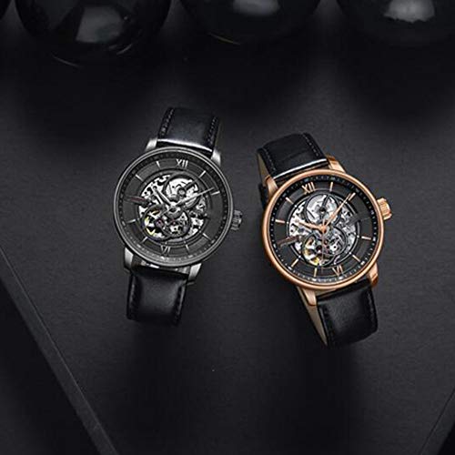 腕回り 140mm-175mm 色：ブラック サイズ：19mm Nywing 時計ベルトDバックル Smart watchバンド 時計バンド 本革ベルト スマートウォッチベルト Release Watch Band 腕時計ベルト