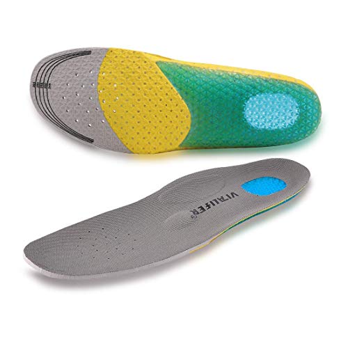 色：グレー サイズ：L(26.5-28.5)2足 [valife] インソール 中敷き 衝撃吸収 アーチサポーター 足用保護パッド 抗菌防臭 シリカゲル素材 足首の痛み 足底筋膜炎 立ち仕事 つま先の痛み スポーツ サ
