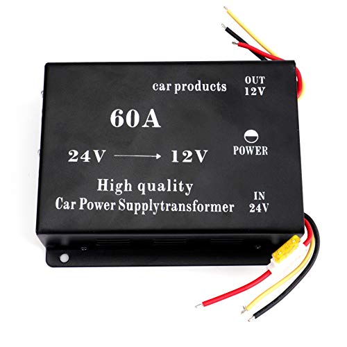 トラック用DC-DCコンバーター DC24V*12V 60A デコデコ変換 DC電圧変換器冷却ファン付