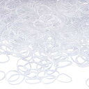 色:透明な白 YOUOWO 輪ゴム 約500本入50g 透明色 小さい 輪ゴム 折径35mm弾性バンド 子供 髪のゴムバンド髪型 ポリウレタン アゴム(3)