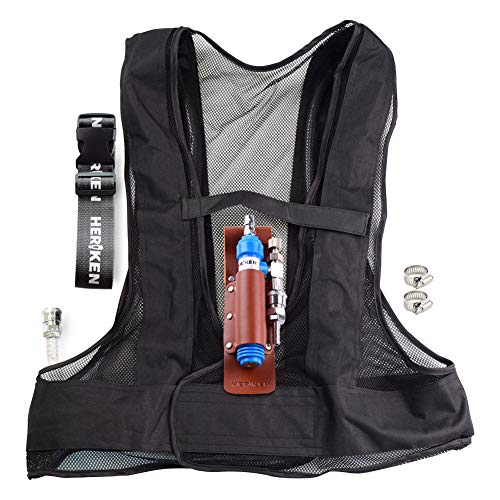 色：黒 HERIKEN 熱中症対策 溶接作業 冷却器 クールベスト 冷却ベスト コンプレッサーに接続だけ (黒)