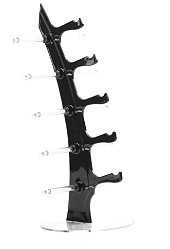 収納 上手 メガネ ディスプレイ スタンド サングラス コレクション ホルダー (ブラック)